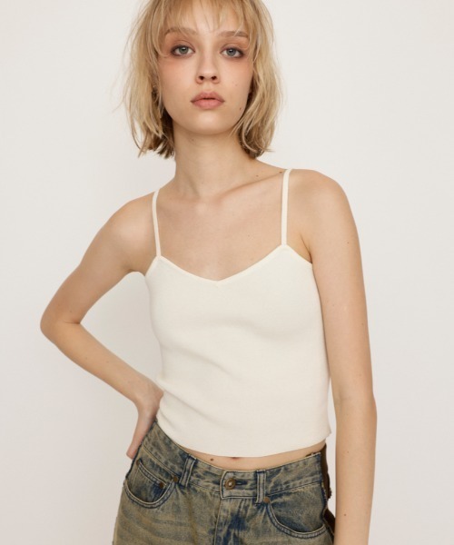 「SLY」 ニットカーディガン FREE ライトイエロー レディース_画像9