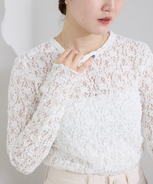 IENA（イエナ） tシャツ 「一部カラーWEB限定/追加3」Flowerストレッチ