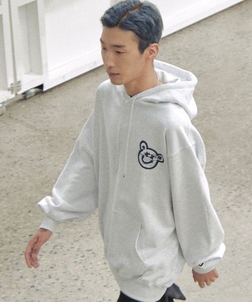 「ISTKUNST」 プルオーバーパーカー MEDIUM ライトグレー レディース_画像5