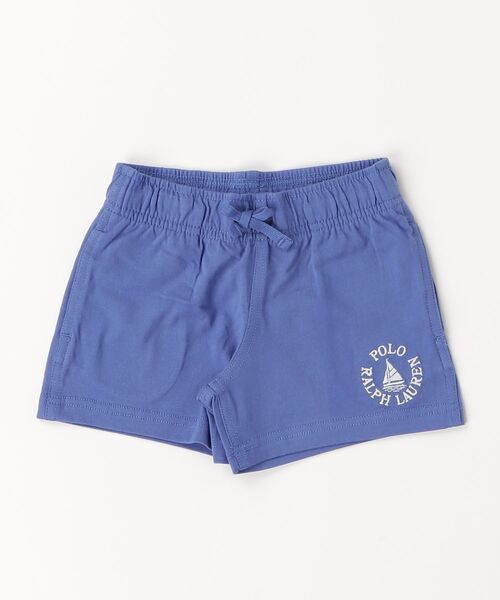 パンツ ロゴ コットン ジャージー ショートパンツ キッズ 子供服 男の子の画像