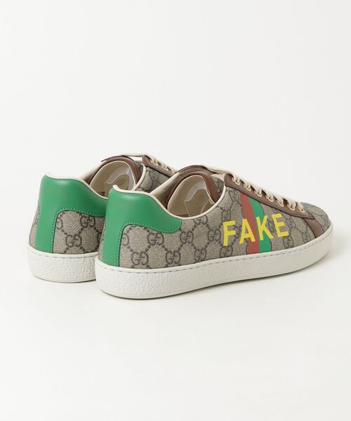 「GUCCI」 FAKE NOT ローカットスニーカー 7 ベージュ メンズの画像