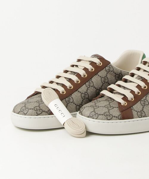 「GUCCI」 FAKE NOT ローカットスニーカー 7 ベージュ メンズの画像
