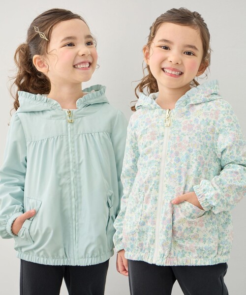 ブルゾン アウター 「フード取り外し可能」撥水加工リバーシブルゾン キッズ 子供服 女の子の画像