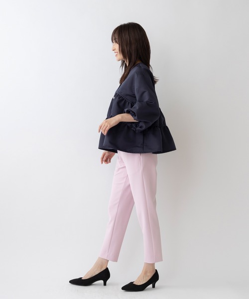 「Sono」 ノーカラージャケット 1 ネイビー レディースの画像