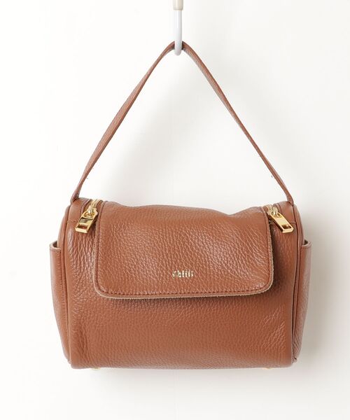 Ch!iii BAG」 W-zip One Shoulder ハンドバッグ FREE ブラウン 