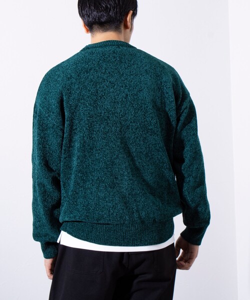 「GLOSTER」 長袖ニット L グリーン メンズ_画像5