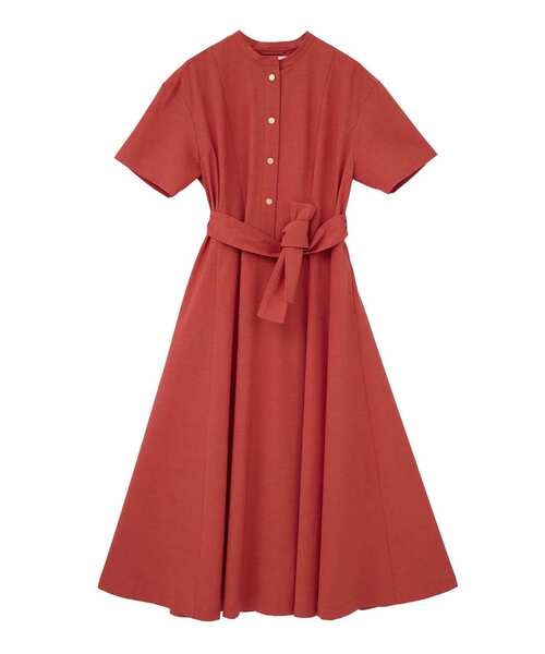 ワンピース 「l’heritage martinique/レリタージュ マルティニーク」リネンコットンストレッチワンピースの画像