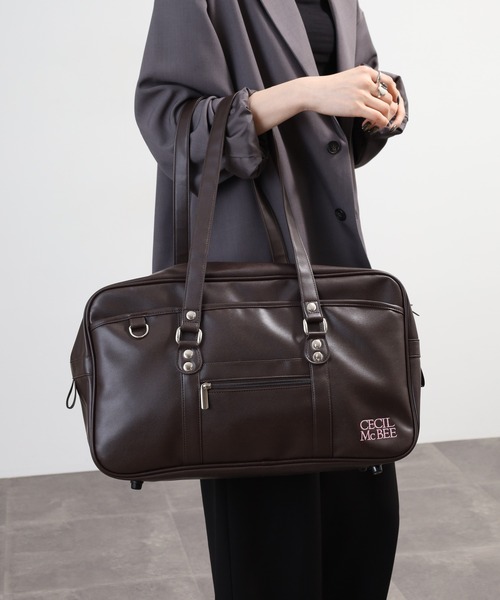 CECIL McBEE（セシルマクビー） ボストンバッグ 合皮スクールバッグ