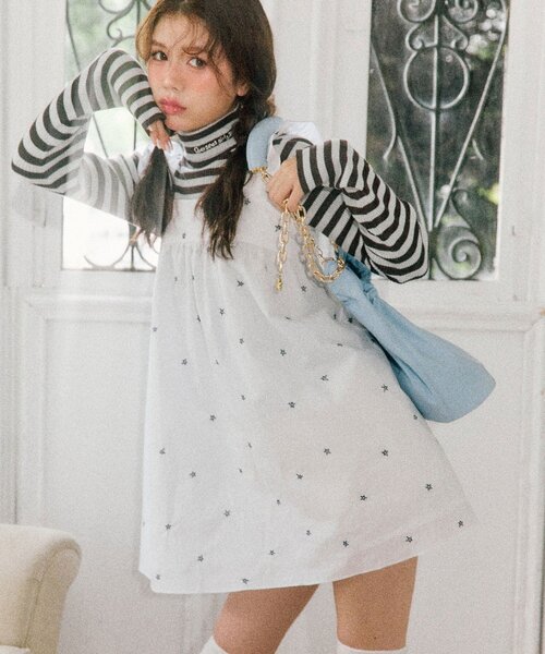 「OLIVE des OLIVE」 サロペットスカート FREE オフホワイト レディース_画像3