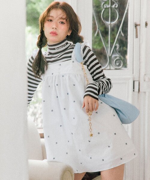 「OLIVE des OLIVE」 サロペットスカート FREE オフホワイト レディース_画像4