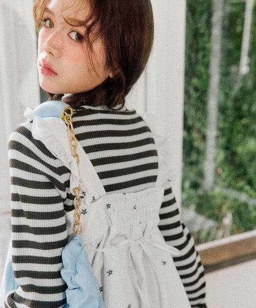 「OLIVE des OLIVE」 サロペットスカート FREE オフホワイト レディース_画像6