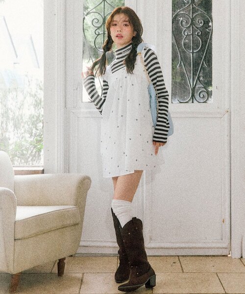 「OLIVE des OLIVE」 サロペットスカート FREE オフホワイト レディース_画像7