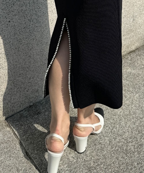 「JENNE」 ニットワンピース SMALL ブラック レディースの画像