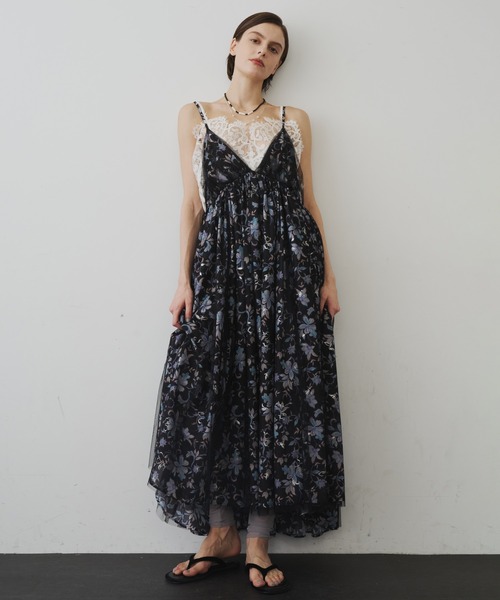 ラベルエチュード シフォンレース ロングワンピース labelleEtude ラベルエチュード シフォンレース ロングワンピース labelleEtude