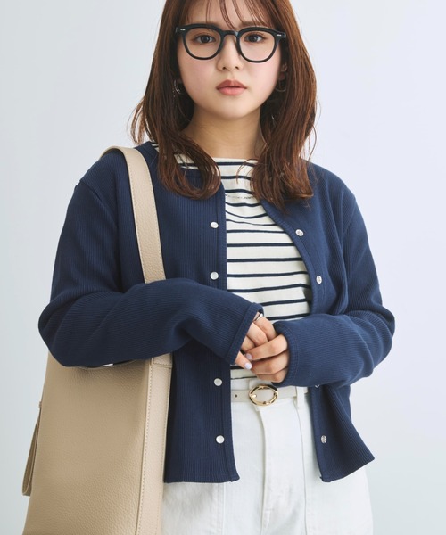 COHINA（コヒナ） カーディガン コットンテレコリブカーディガン 「低