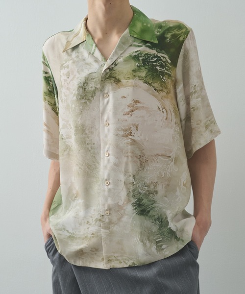 シャツ 「TAAKK/ターク」Silk Shirt メンズの画像