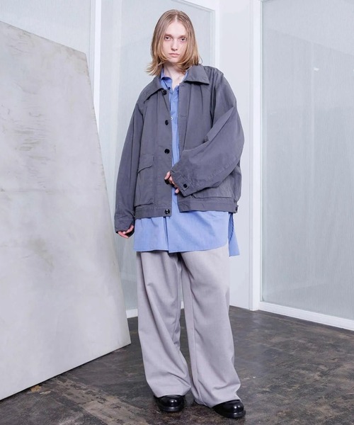 ブルゾン アウター 「VOAAOV」WEATHER CLOTH GARMENT DYE Oversize Blouson メンズ レディースの画像