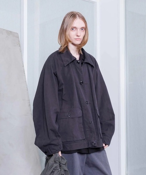 ブルゾン アウター 「VOAAOV」WEATHER CLOTH GARMENT DYE Oversize Blouson メンズ レディースの画像