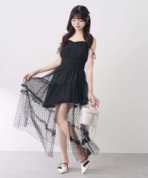 【Belle Charme】Fairy Tulle Dress ブラック OLIVE des OLIVE（オリーブデオリーブ） ワンピース 「Belle Charme