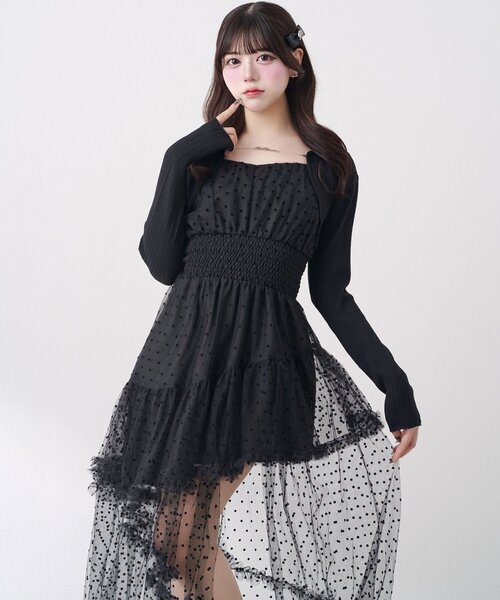 【Belle Charme】Fairy Tulle Dress ブラック OLIVE des OLIVE（オリーブデオリーブ） ワンピース 「Belle Charme