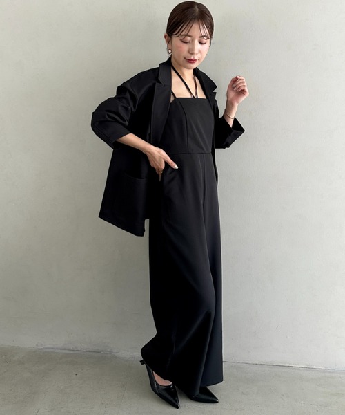 1★新品★結婚式　2次会ドレス　サンプル品 セレモニースーツ セットアップ ジャケットアンドオールインワン
