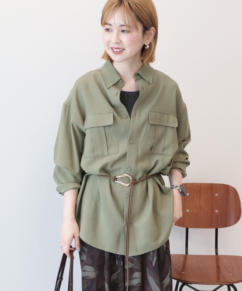 ゆず　FUTATABI　限定シャツ　Mサイズ　ミリタリーシャツ AMERICAN HOLIC（アメリカンホリック） ブラウス シャツ ミリタリー