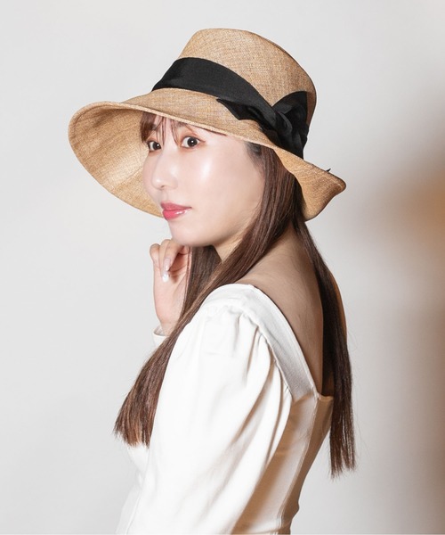 「CA4LA」 ストローハット ONESIZE ブラウン レディース_画像5