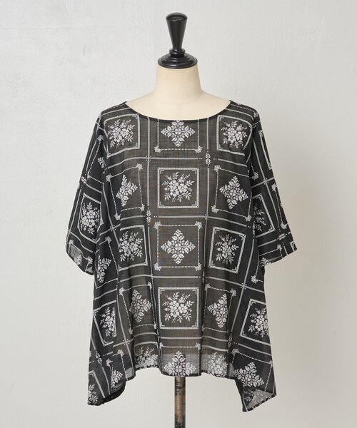 BEARDSLEY（ビアズリー） tシャツ 刺繍風プリントプルオーバー