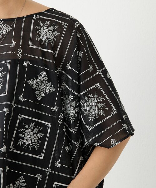 BEARDSLEY（ビアズリー） tシャツ 半袖 刺繍風プリントプルオーバー