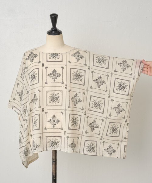 BEARDSLEY（ビアズリー） tシャツ 刺繍風プリントプルオーバー