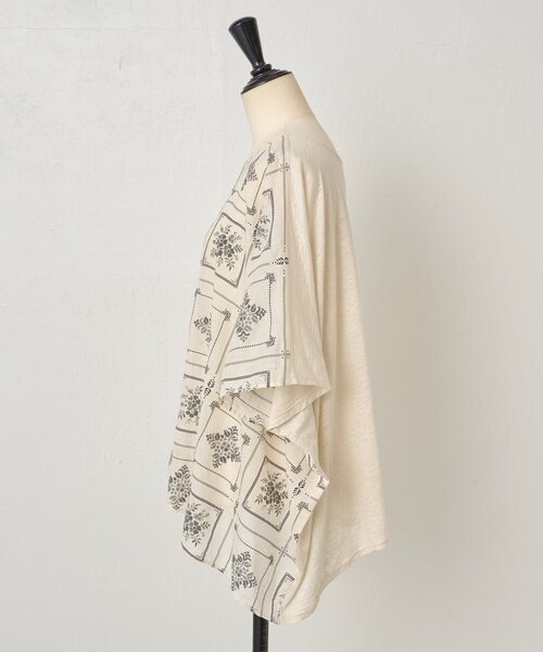 BEARDSLEY（ビアズリー） tシャツ 半袖 刺繍風プリントプルオーバー