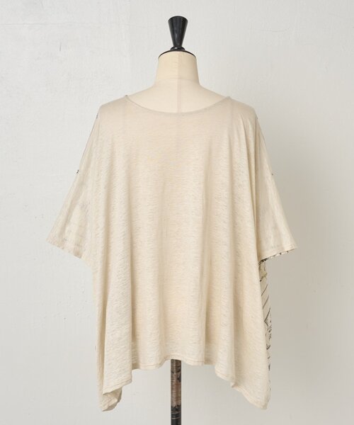 BEARDSLEY（ビアズリー） tシャツ 半袖 刺繍風プリントプルオーバー