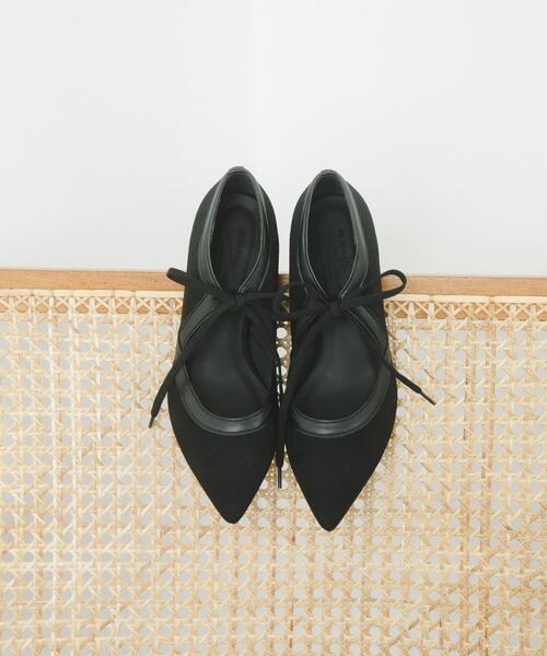 パンプス 「別注」AJUGA.×RODE SKO　「MADE IN JAPAN」チャンキーヒールリボンパンプス_12