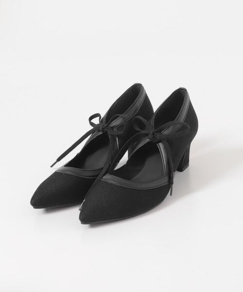 パンプス 「別注」AJUGA.×RODE SKO　「MADE IN JAPAN」チャンキーヒールリボンパンプス_15