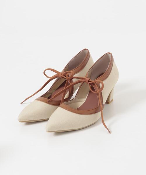 パンプス 「別注」AJUGA.×RODE SKO　「MADE IN JAPAN」チャンキーヒールリボンパンプス_16