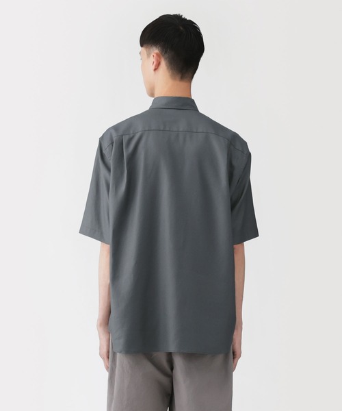 MUJI Labo シャツ 「MUJI Labo」紳士 和紙混ドビー織り 半袖シャツ