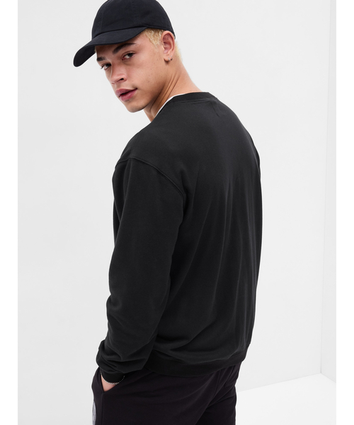 「GAP」 スウェットカットソー X-SMALL ネイビー メンズ_画像2