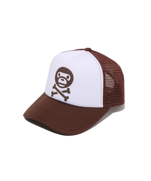 A BATHING APE baby milo メッシュキャップ ブラウン A BATHING APE（アベイシングエイプ） キャップ 帽子 BABY MILO