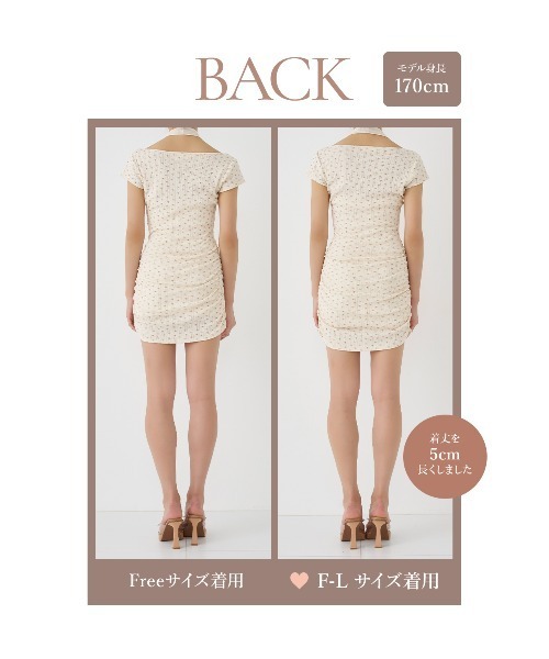 Darich（ダーリッチ） ワンピース 半袖 ダブルリボンフローラルミニ