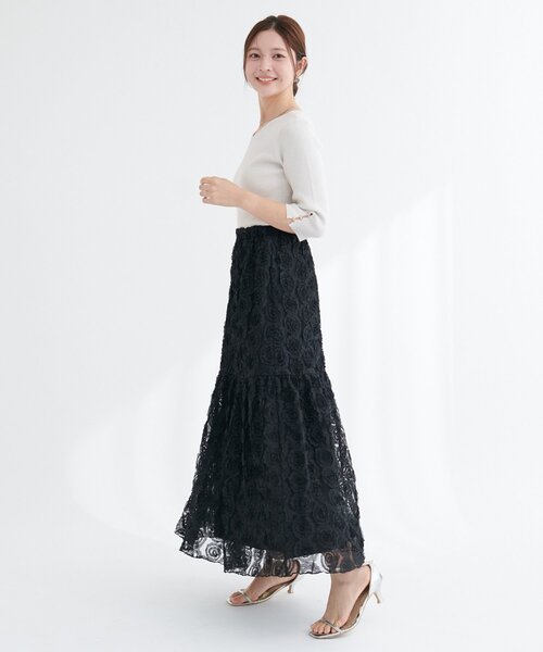 「natural couture」 7分袖ニット FREE ホワイト レディース_画像10