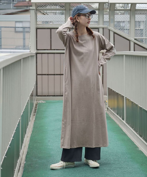 「zootie」 長袖ワンピース M-L テラコッタ レディース_画像9