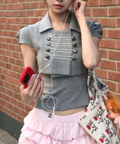 「Lis ardent」 カーディガン M グレー レディース_画像7