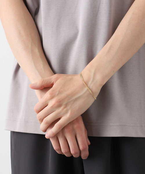 ブレスレット 【TOM WOOD / トムウッド】CURB BRACELET M GOLD ブランドのギフト Bracelet Curb WOOD TOM ゴールド ブレスレット Gold ブレスレット