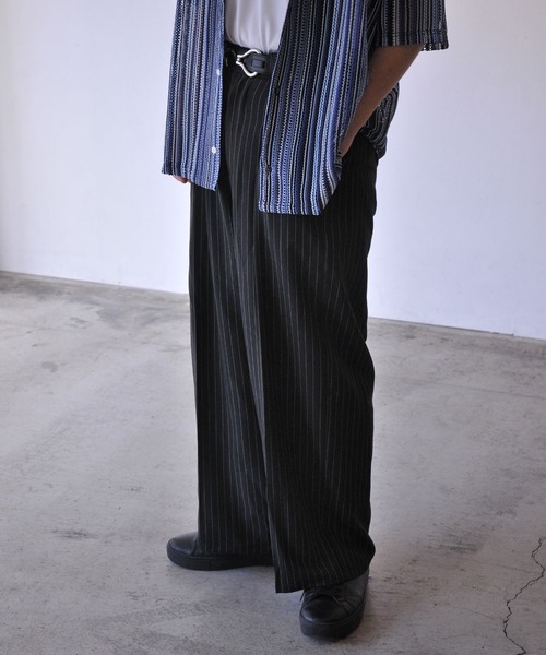 Nilway（ニルウェイ） スラックス 2タック ストライプ ワイド
