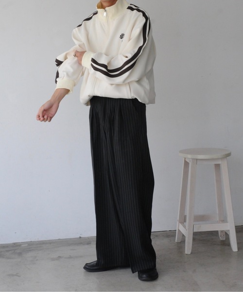 Nilway スラックス 2タック ストライプ ワイド ストレート