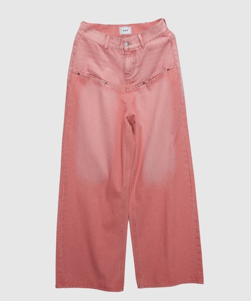 ジーンズ デニム デニムパンツ 「UNISEX / サイズ展開あり」スラッシュポケットブラストワイドデニム レディース メンズ_12