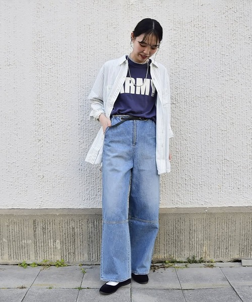 comoli コモリ　ベルデットデニム　ワイドパンツ comoli コモリ ベルデットデニム ワイドパンツ COMOLI (コモリ) デニム