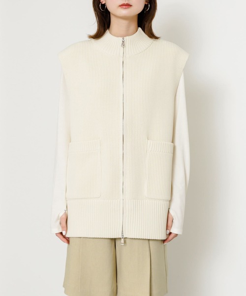 SENSE OF PLACE by URBAN RESEARCH ベスト ジレ ジップニット