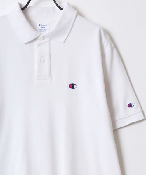 Champion（チャンピオン） ポロシャツ カノコ 無地 ロゴワッペン ワン