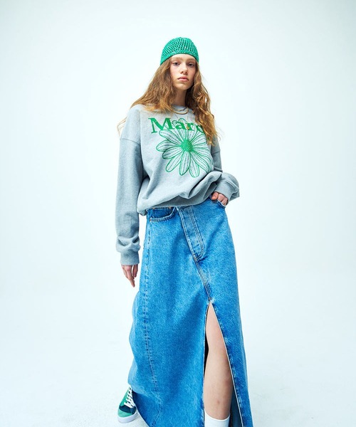 Mardi Mercredi スウェット FLOWERMARDI Mardi Mercredi トレーナー スウェット SWEATSHIRT FLOWERMARDI